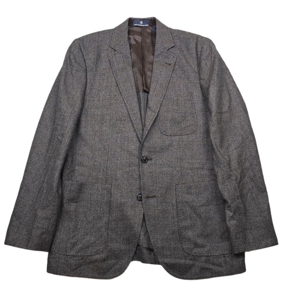 Hart Schaffner Marx Tweed Blazer Mens Medium Brown Wool Jacket Sport Coat